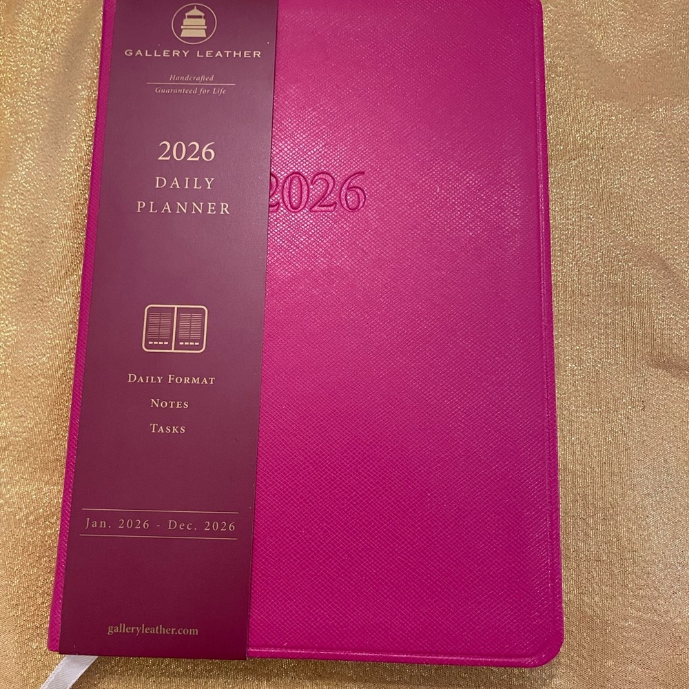 Gallery Leather Pink 2026 Daily Planner